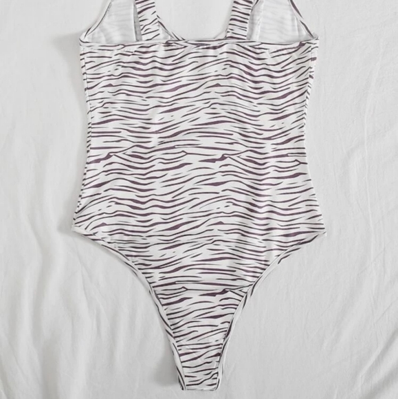 Tops Zebra Print Bodysuit Poshmark